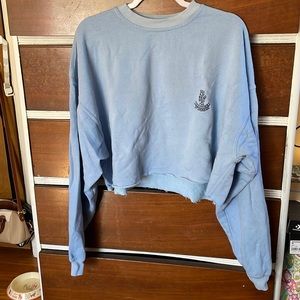 Oversize cropped crew neck